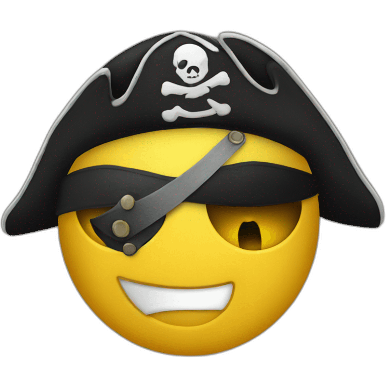 yellow emoji pirate with eye patch emoji