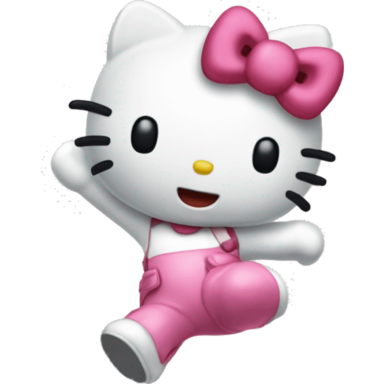 hello kitty jumping off sky scrapper emoji