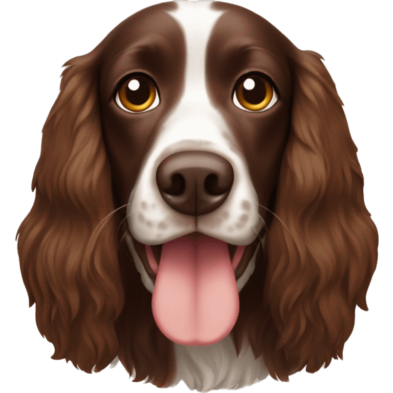 Liver and brown springer spaniel dog emoji