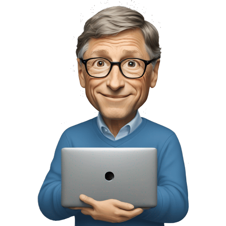 bill gates holding an HP PC emoji