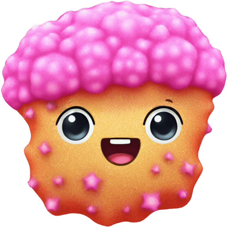 Pink sea sponge with glitter  emoji