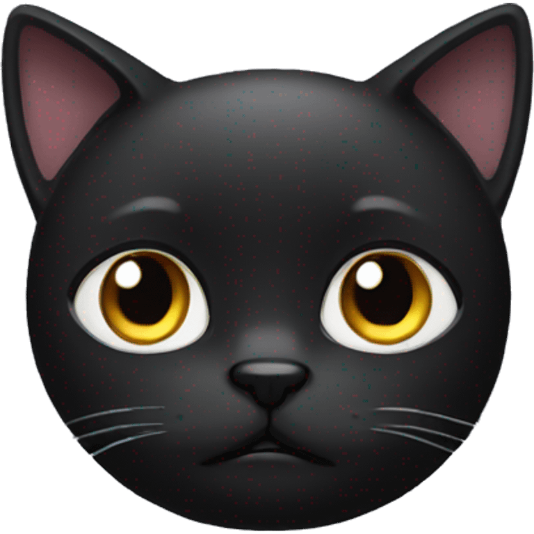 Black cat sad emoji