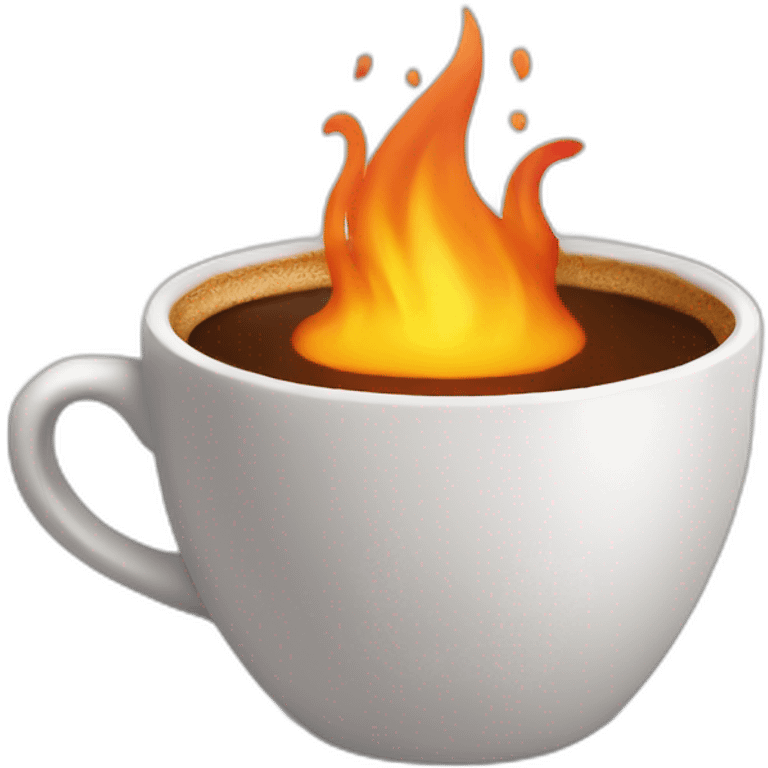 Burning coffee cup emoji