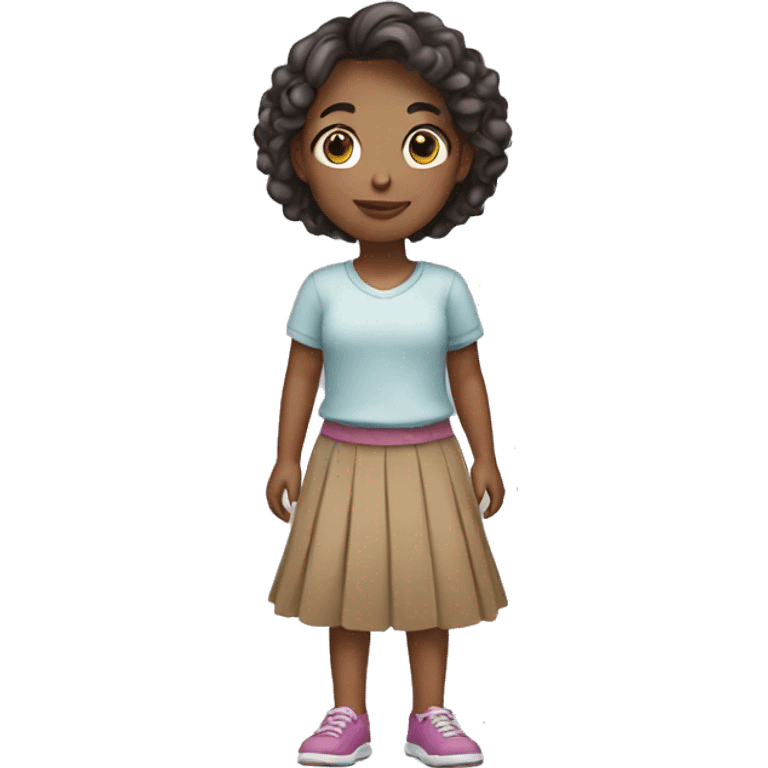 Girl wearing skirt emoji