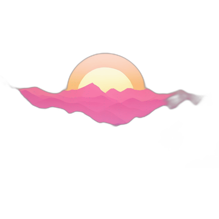 Pink Sunrise,  mountains emoji