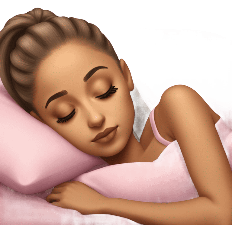 Hyper Realistic Ariana Grande asleep emoji