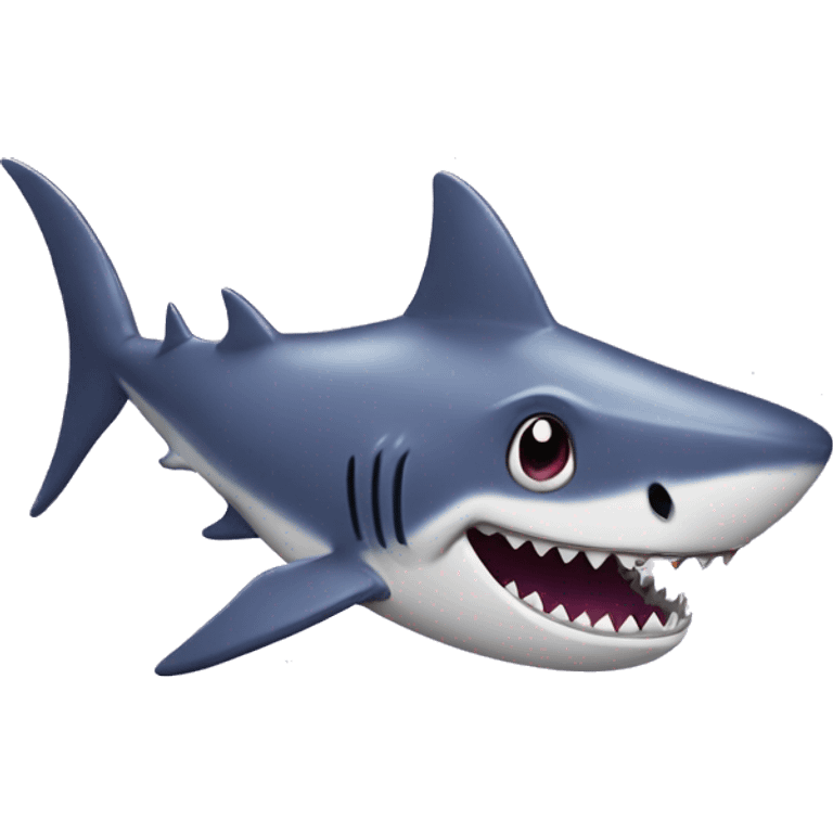 A shark made out of wet eggplant emojis emoji