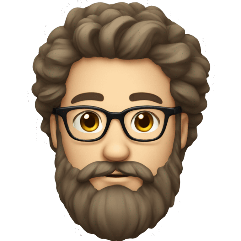 French Bearded person majestic with glasses emoji