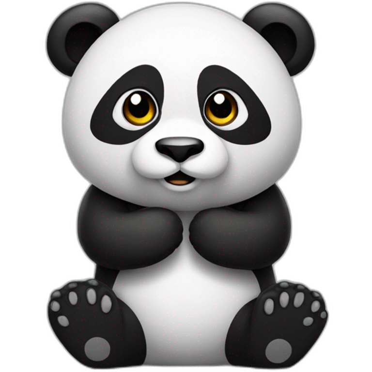 Panda wondering why emoji