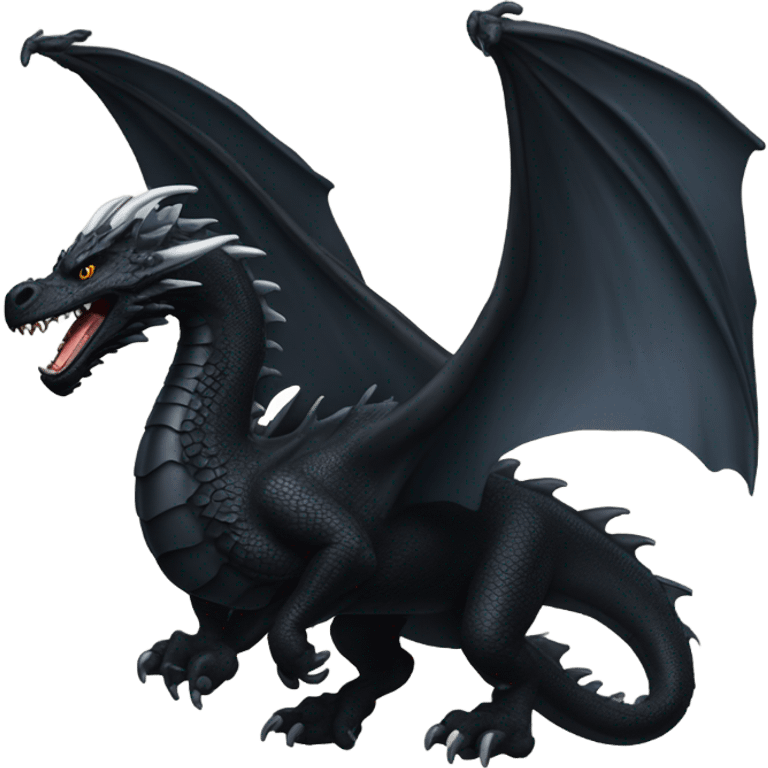 Riding a black dragon  emoji