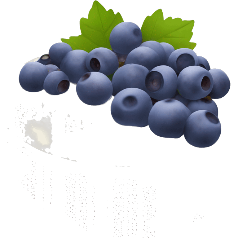 yoghurt bowl with grapes and blueberries emoji