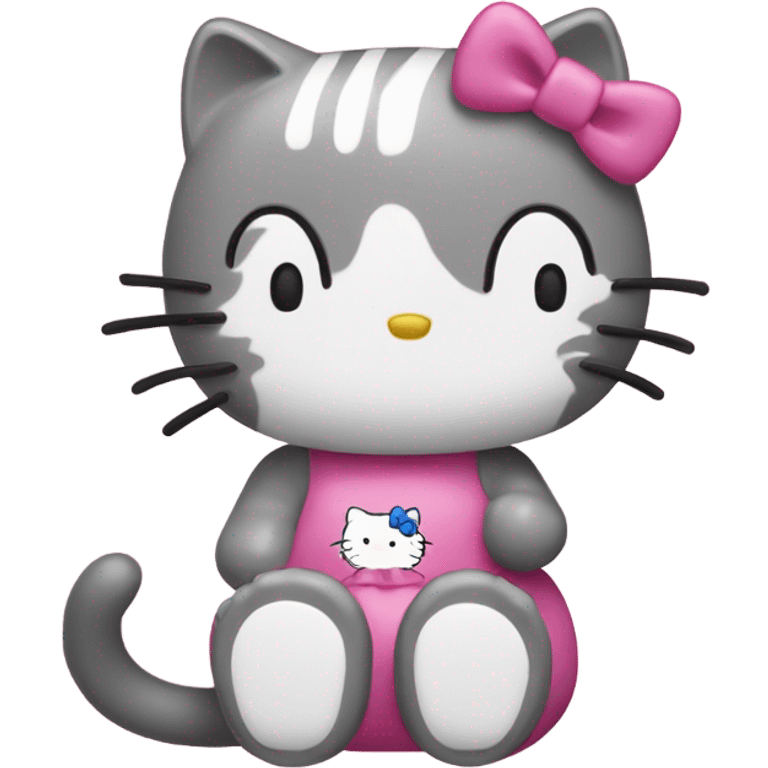 Hello Kitty, playing her friend emoji