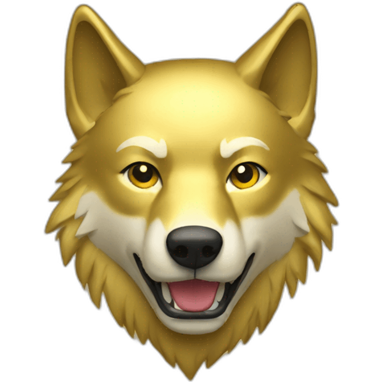 Gold wolf emoji