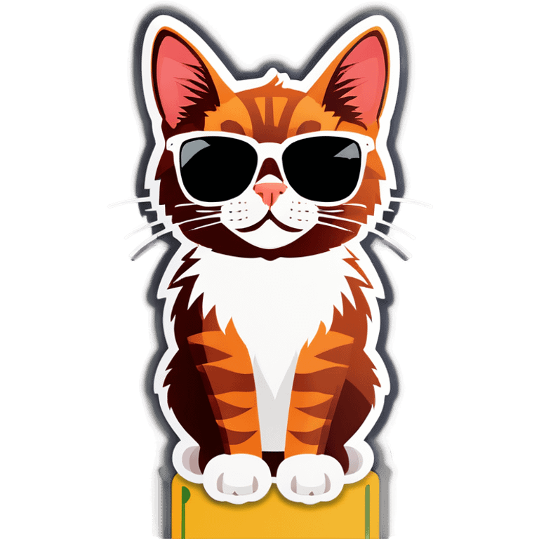 Cat with sunglasses emoji