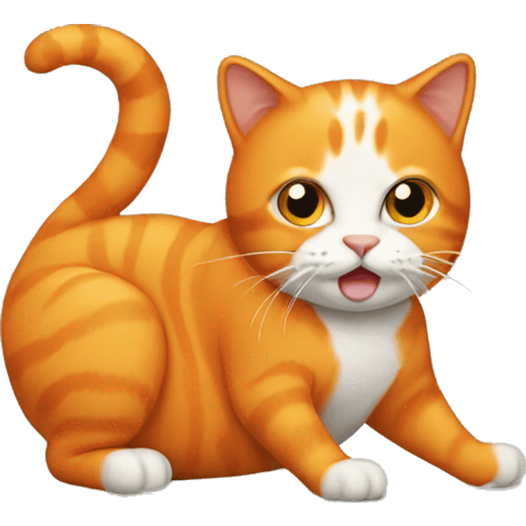 orange cat pooping emoji