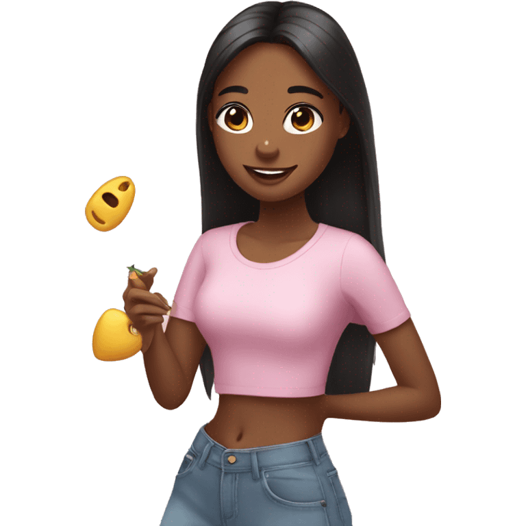 Girl making tiktoks  emoji