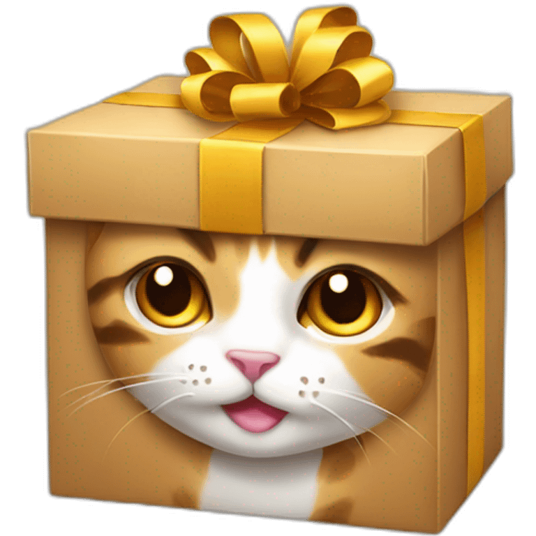 Gift box  cat  emoji