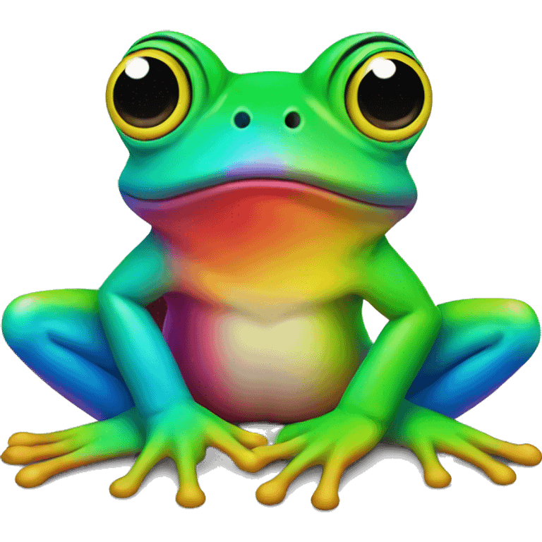 Rainbow frog emoji