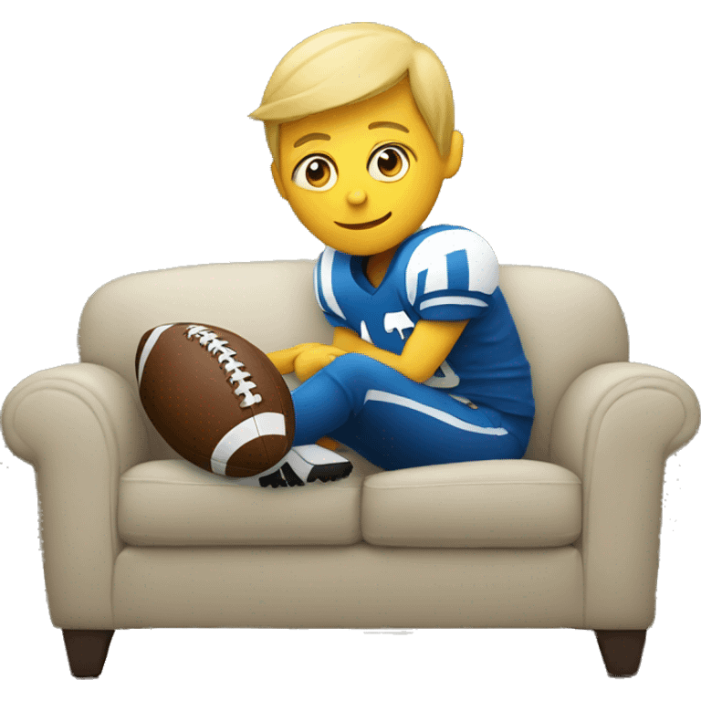 Football on the couch emoji