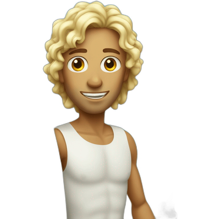 White tahitian surfer with freckles emoji