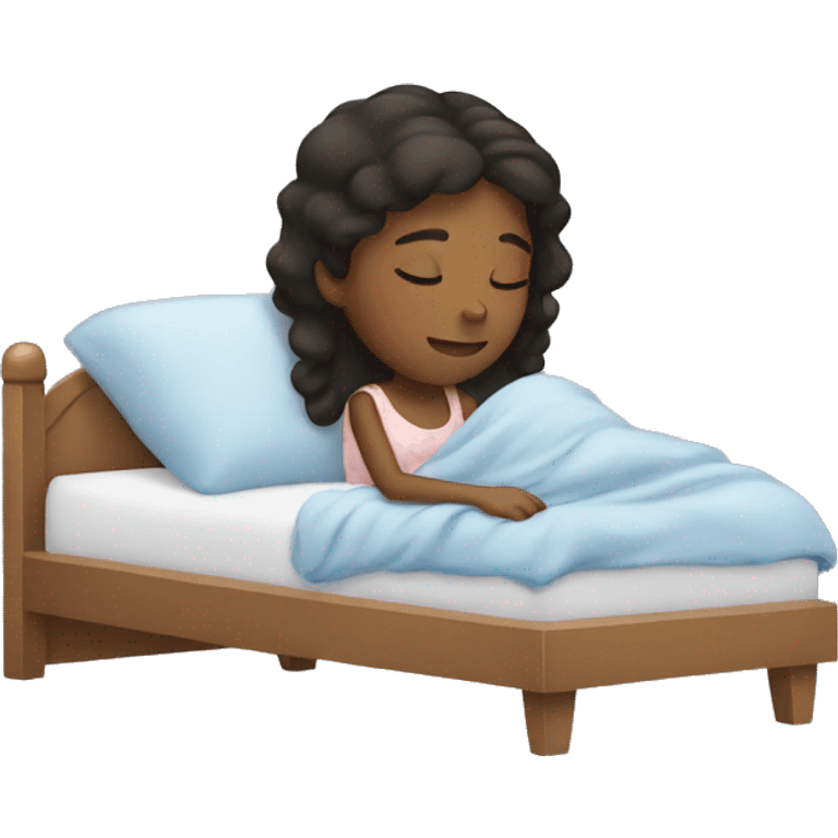 A girl sleeping in bed emoji