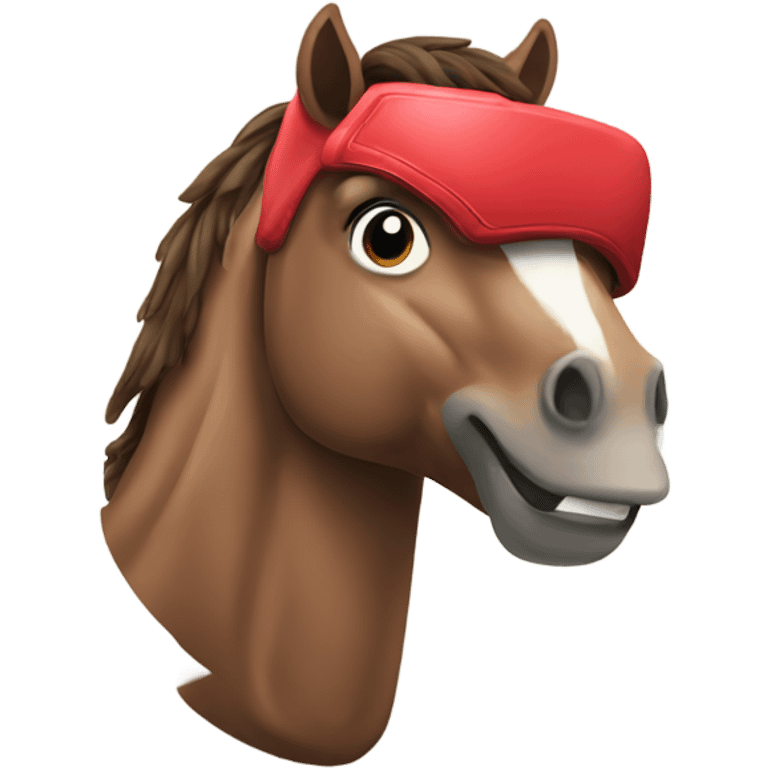 Horse with boxing gloves emoji