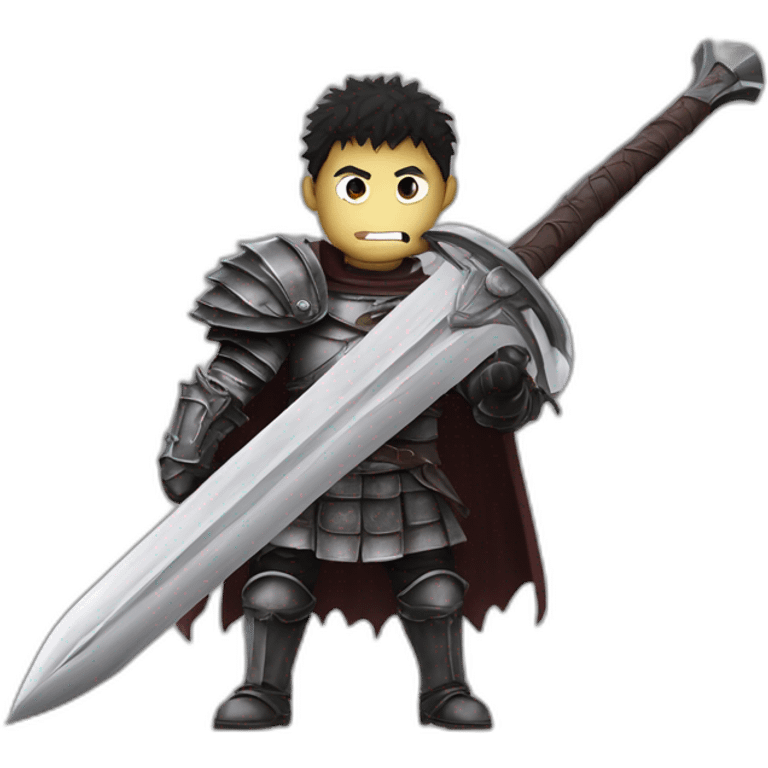 angry berserk guts with large claymore without guard emoji