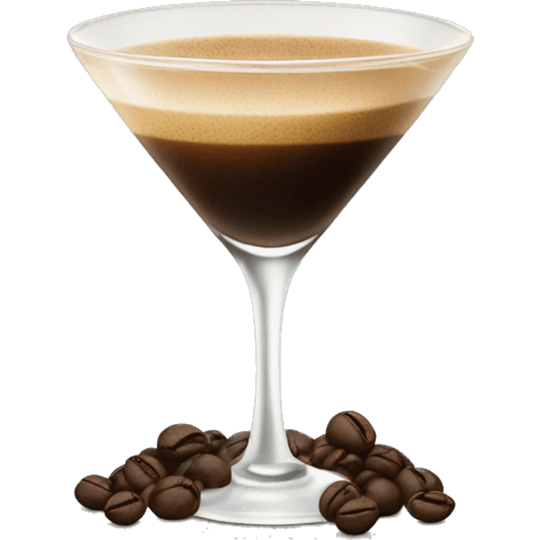 espresso martini with coffee beans emoji