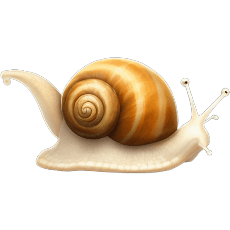 Snail with white trail behind it emoji