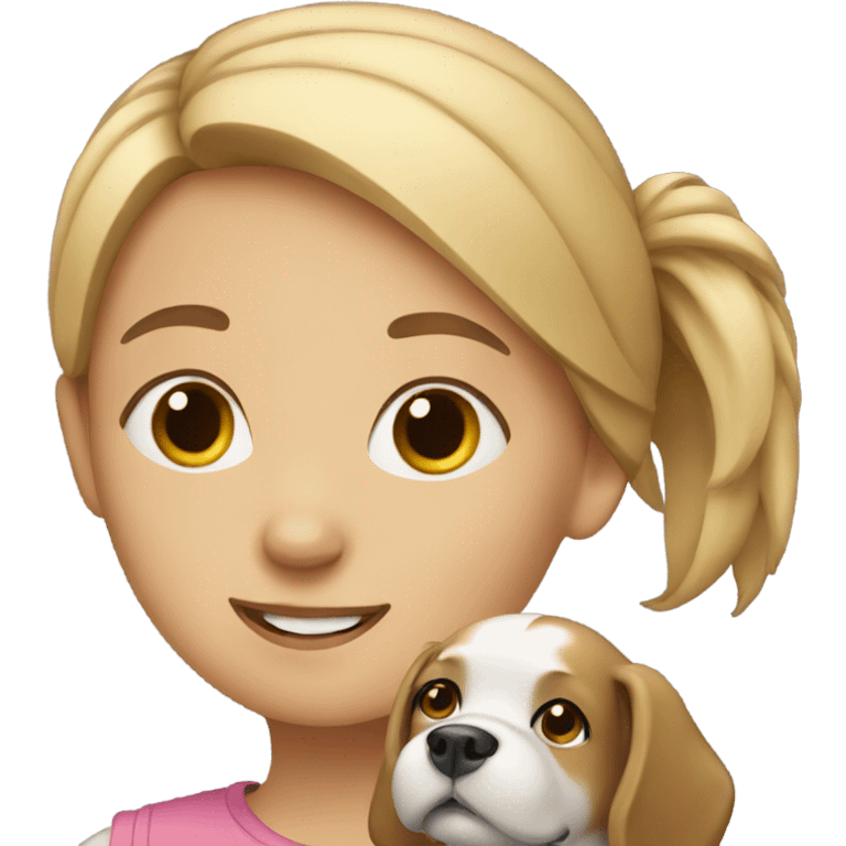  girl with dog emoji