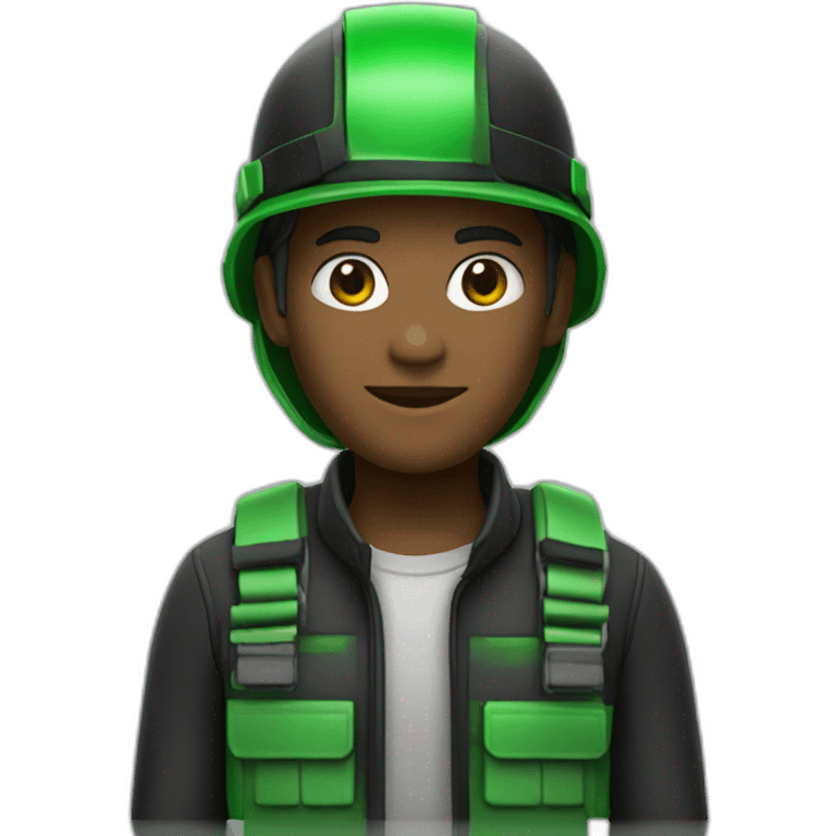 matrix engineer black and green colors emoji