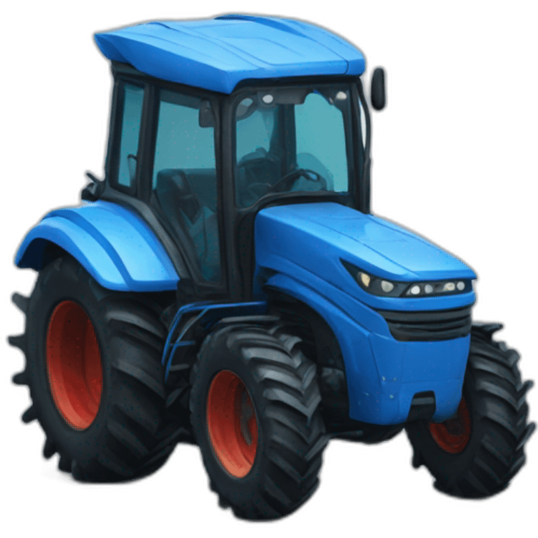 blue tractor rocket cyberpunk emoji