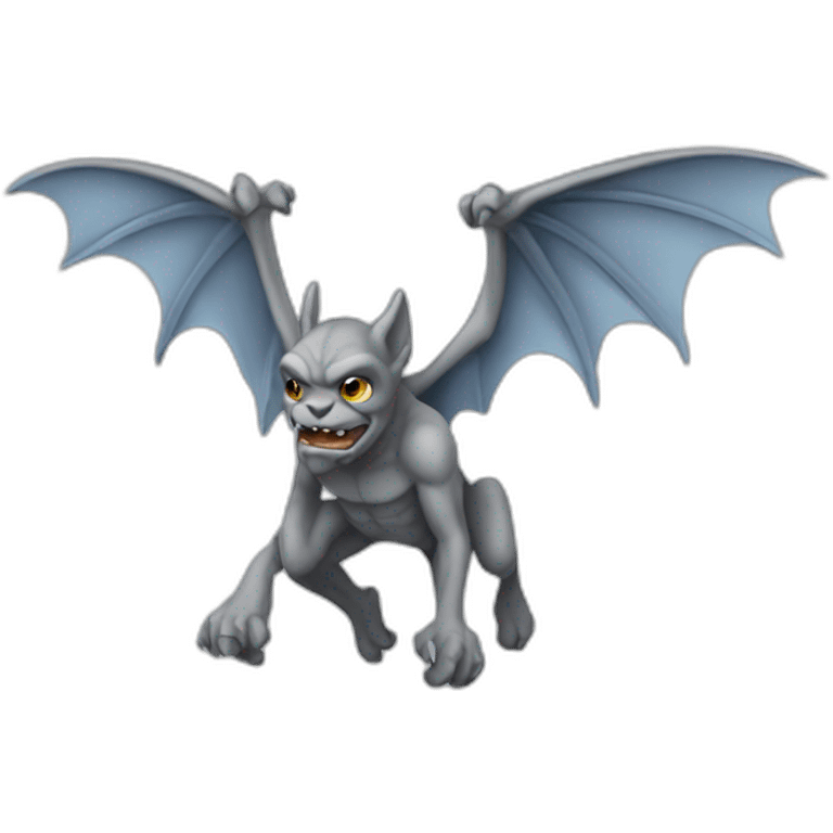 flying gargoyle looking right emoji