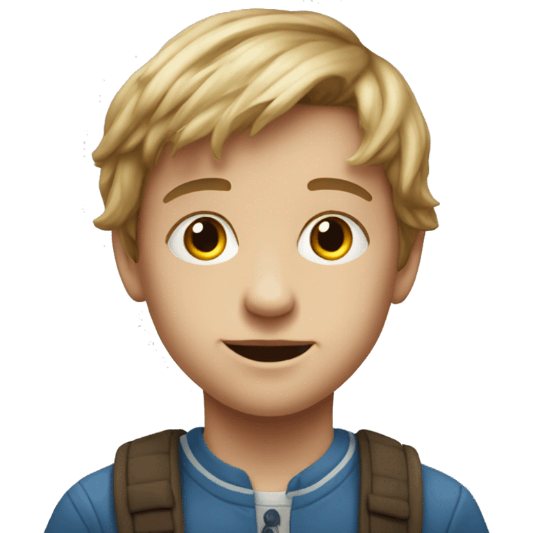 realistic portrait of a boy that looks like a photo from my library emoji