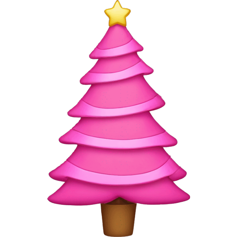 pink christmas tree with presents  emoji