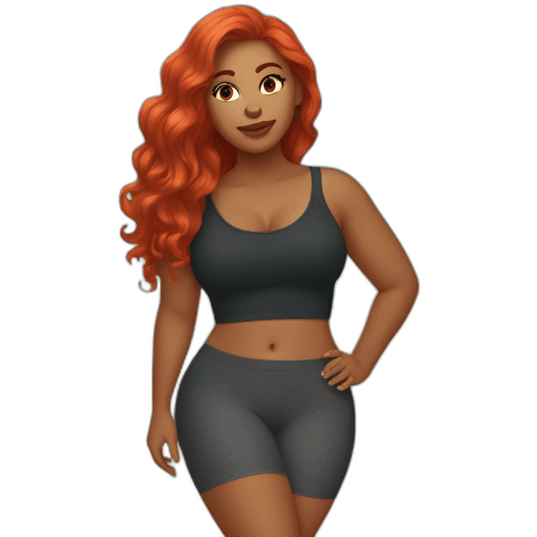 Curvy girl redhair emoji