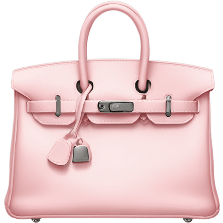 Light pink Birkin bag with silver hardware emoji