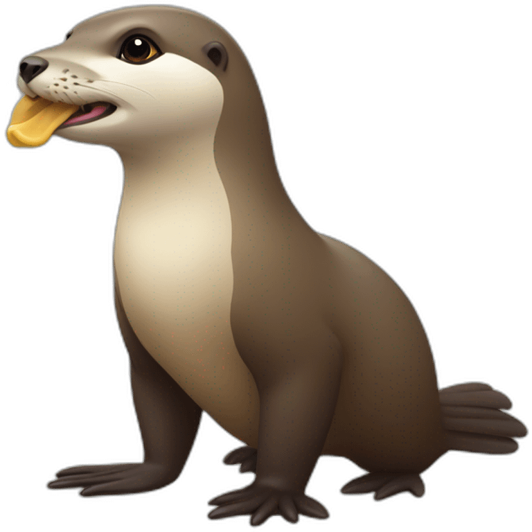 loutre qui embrasse une poule emoji