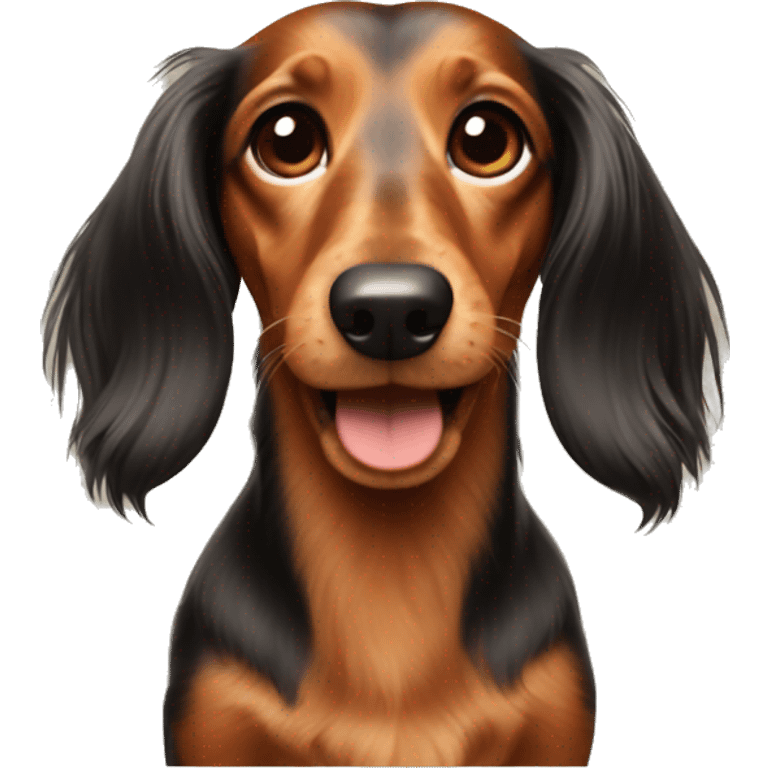 Long haired dachshund  emoji