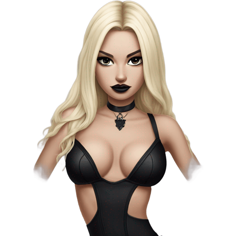 hyper realistic goth blonde victoria secret model emoji