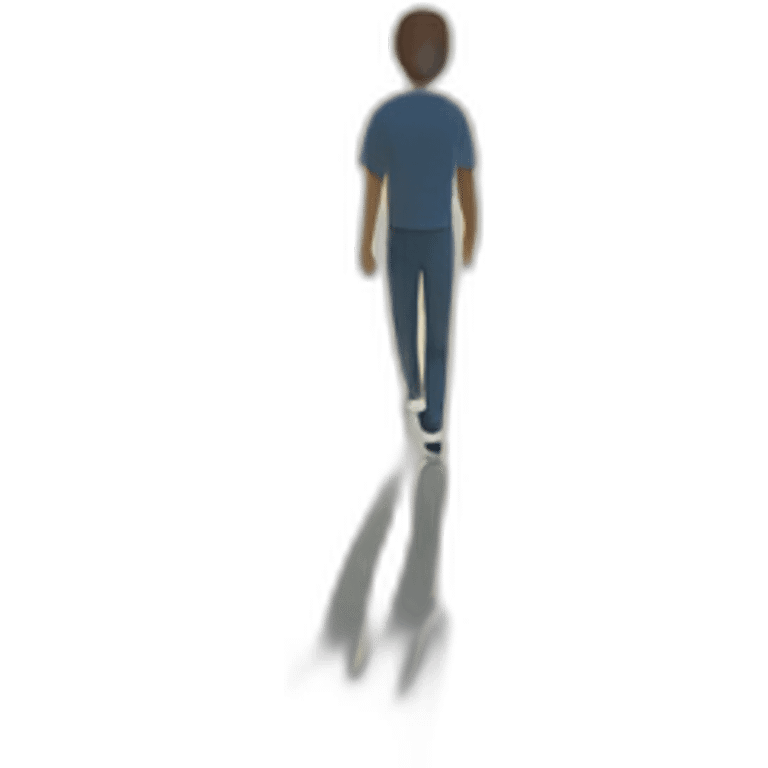 drawing person walking a road in perspective emoji