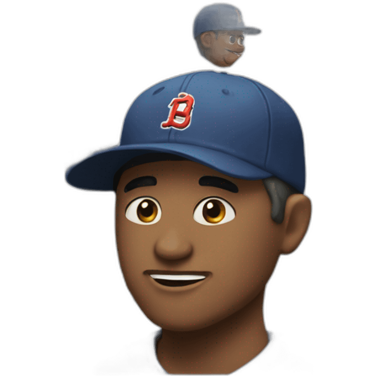 Man wearing multiple baseball caps emoji