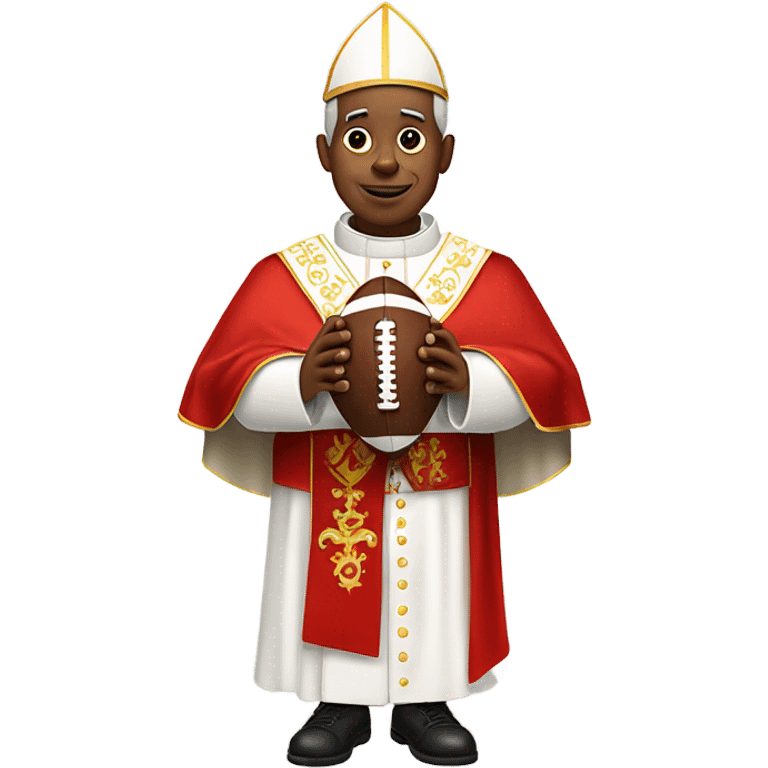 Pope with a football emoji