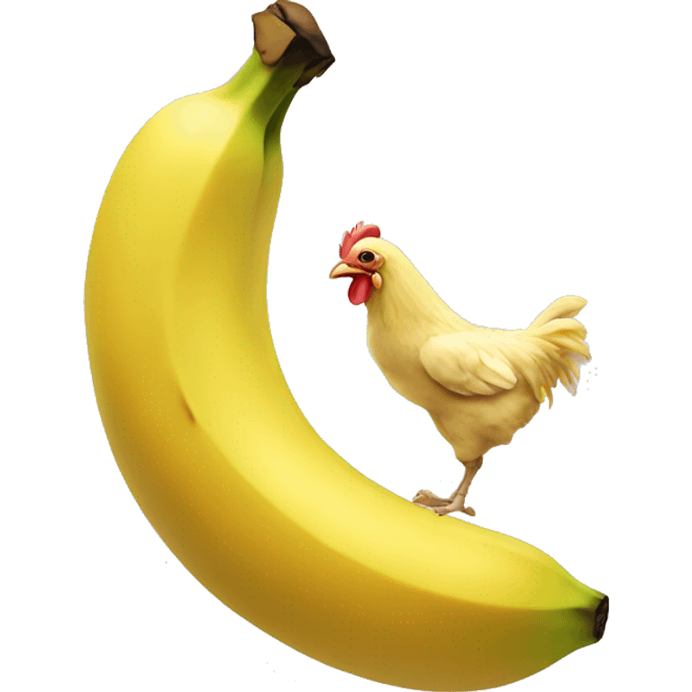 banana eating a chicken emoji