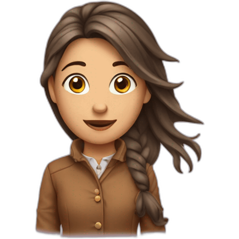 Une fille a cheval  emoji