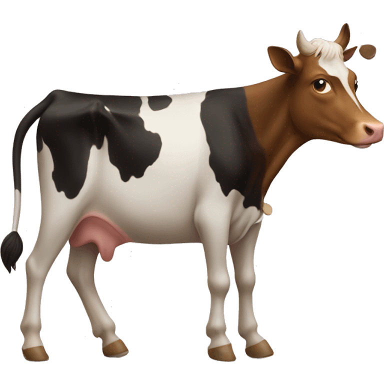 Cat riding a cow emoji