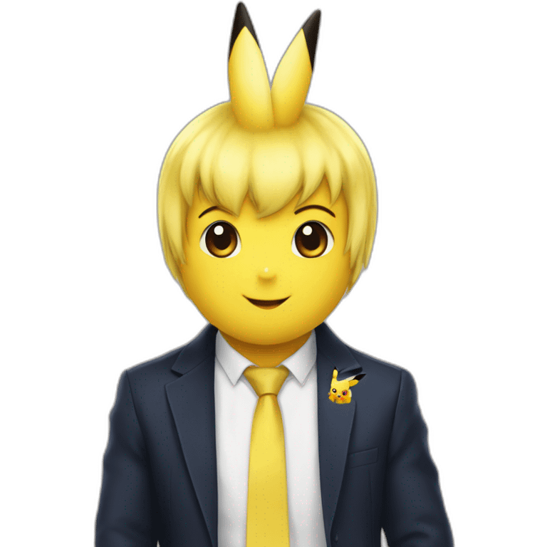 Pikachu sur Macron emoji