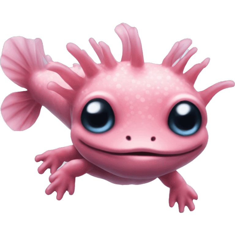 axolotl made of galaxy emoji