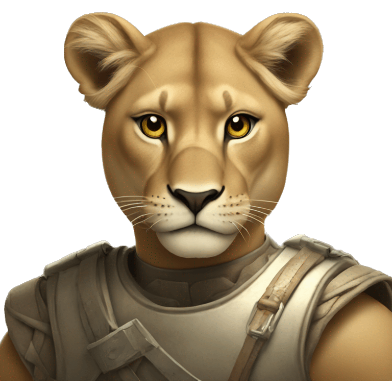 a lioness in battle  emoji