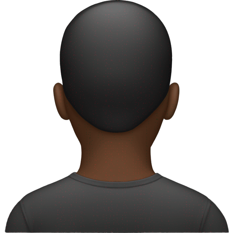 the back of a african males head emoji